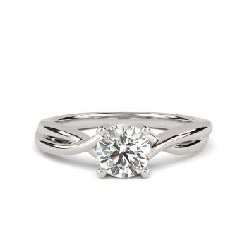 Infinity Twist Round Engagement Ring