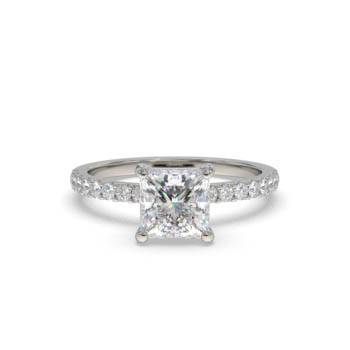 Princess Diamond Shoulder Set Ring