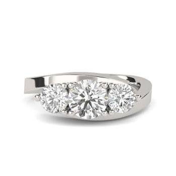 Modern Round Diamond Trilogy Ring