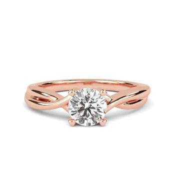 Infinity Twist Round Engagement Ring