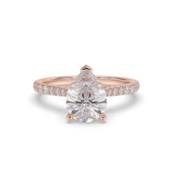 Pear Diamond Shoulder Set Ring