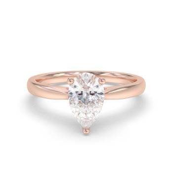 Classic Pear Diamond Engagement Ring