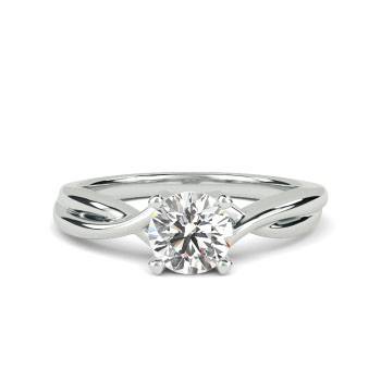 Infinity Twist Round Engagement Ring