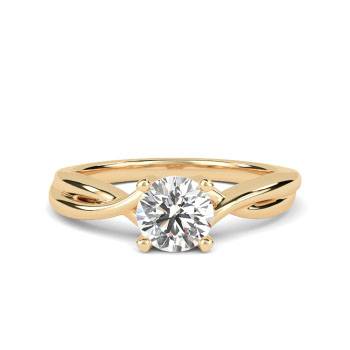 Infinity Twist Round Engagement Ring