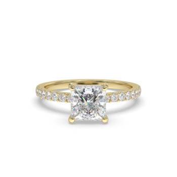 Princess Diamond Shoulder Set Ring