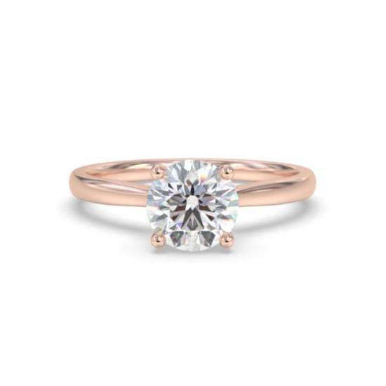 Elegant Round Diamond Engagement Ring