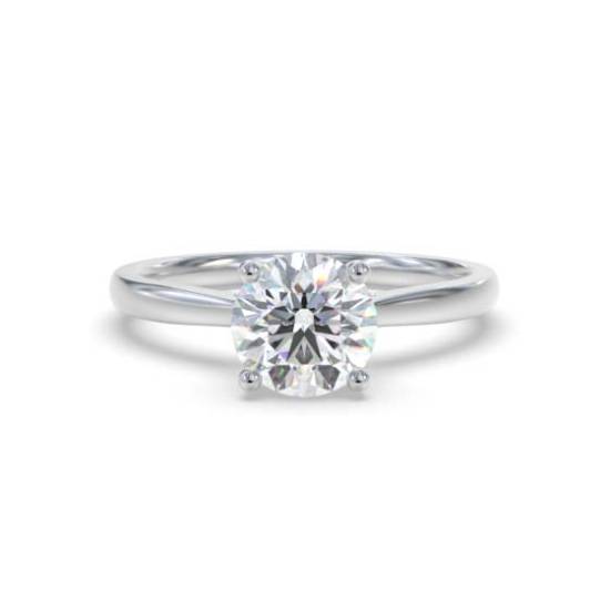 Elegant Round Diamond Engagement Ring