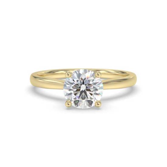 Elegant Round Diamond Engagement Ring